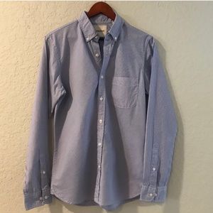Lands' End | Shirts | Lands End Summer Blue White Button Up Shirt ...